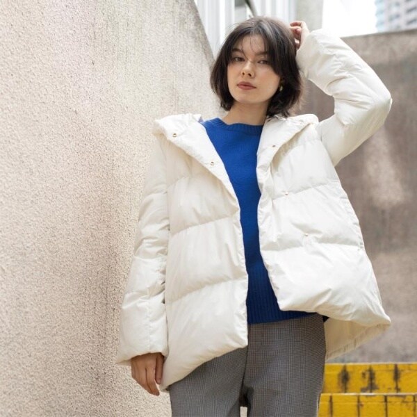 オペークドットクリップ（OPAQUE．CLIP）/撥水フードミドルダウンコート【防風抗菌防臭洗濯機OK】《S〜LL》