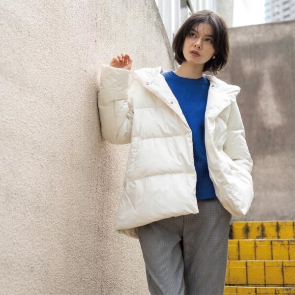 オペークドットクリップ（OPAQUE．CLIP）/撥水フードミドルダウンコート【防風抗菌防臭洗濯機OK】《S〜LL》