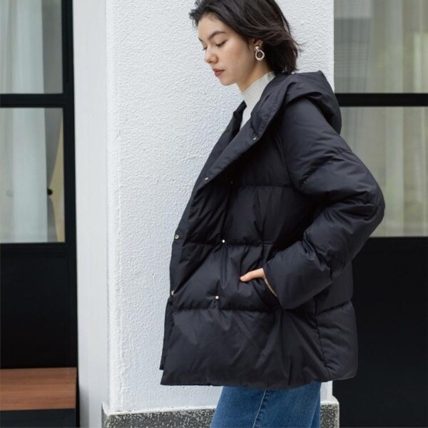 オペークドットクリップ（OPAQUE．CLIP）/撥水フードミドルダウンコート【防風抗菌防臭洗濯機OK】《S〜LL》