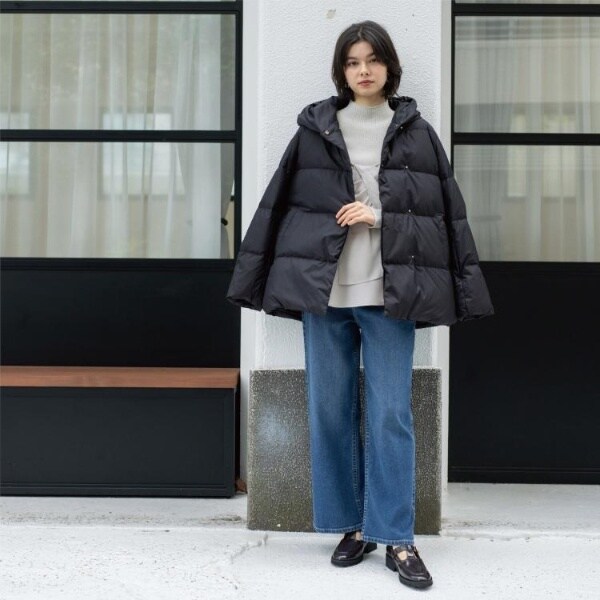 オペークドットクリップ（OPAQUE．CLIP）/撥水フードミドルダウンコート【防風抗菌防臭洗濯機OK】《S〜LL》