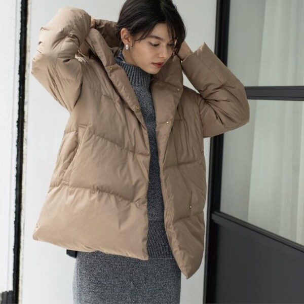 オペークドットクリップ（OPAQUE．CLIP）/撥水フードミドルダウンコート【防風抗菌防臭洗濯機OK】《S〜LL》