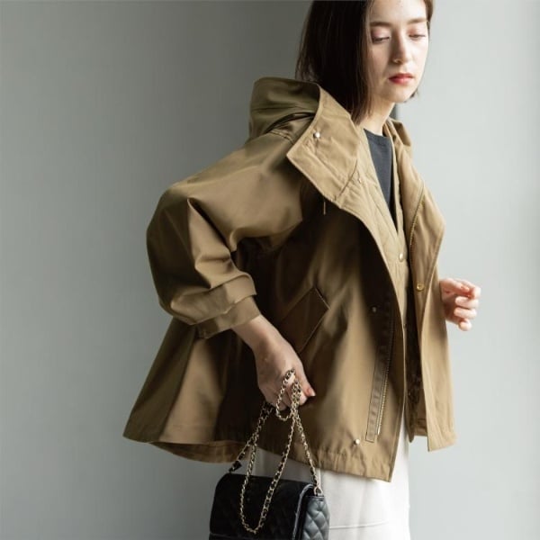 オペークドットクリップ（OPAQUE．CLIP）/《ツインセット》マウンテンパーカー×キルティングベストライナー【撥水洗濯機OK】