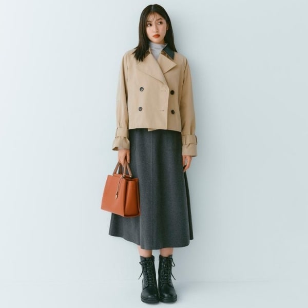 オペークドットクリップ（OPAQUE．CLIP）/ショートトレンチコート【洗える】