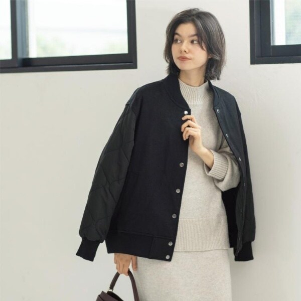 オペークドットクリップ（OPAQUE．CLIP）/《リバーシブル》キルティングブルゾン