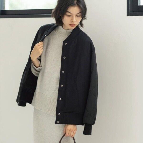 オペークドットクリップ（OPAQUE．CLIP）/《リバーシブル》キルティングブルゾン