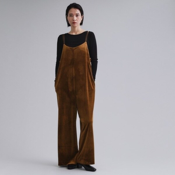 オペークドットクリップ（OPAQUE．CLIP）/【es】ベロアサロペット【洗濯機OK】