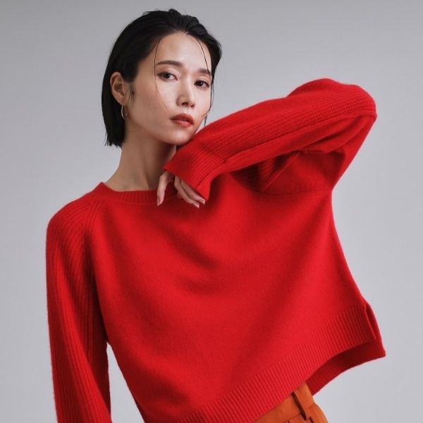 オペークドットクリップ（OPAQUE．CLIP）/【es】メリノウール クルーミドルゲージニット