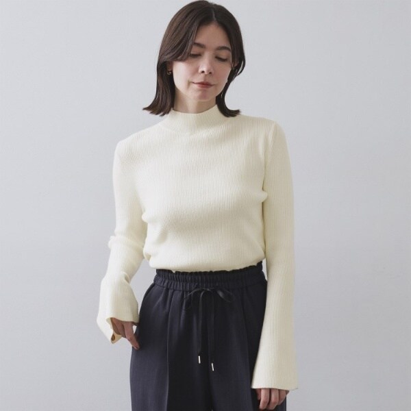 オペークドットクリップ（OPAQUE．CLIP）/《ツインセット》ベスト×リブニット【洗濯機OK】