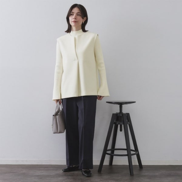 オペークドットクリップ（OPAQUE．CLIP）/《ツインセット》ベスト×リブニット【洗濯機OK】