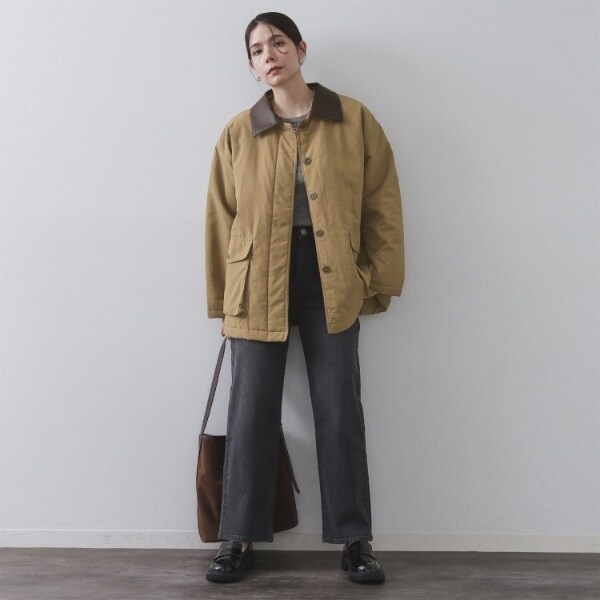 オペークドットクリップ（OPAQUE．CLIP）/《CLASSY掲載》ステンカラー中綿コート【洗濯機OK】