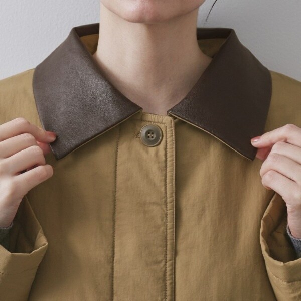 オペークドットクリップ（OPAQUE．CLIP）/《CLASSY掲載》ステンカラー中綿コート【洗濯機OK】