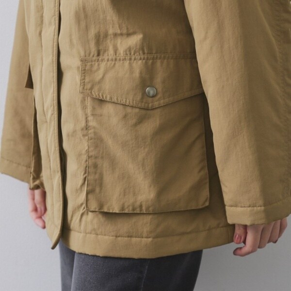 オペークドットクリップ（OPAQUE．CLIP）/《CLASSY掲載》ステンカラー中綿コート【洗濯機OK】