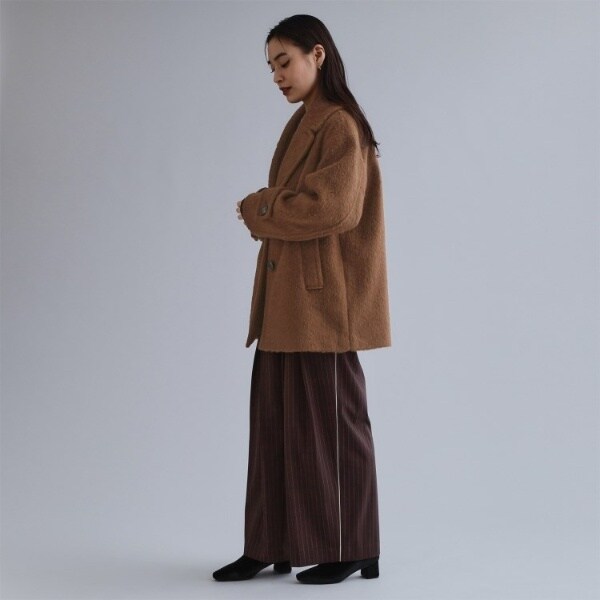 オペークドットクリップ（OPAQUE．CLIP）/【es】《Mapel／マペル》シャギーミドルコート