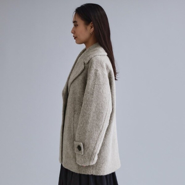 オペークドットクリップ（OPAQUE．CLIP）/【es】《Mapel／マペル》シャギーミドルコート