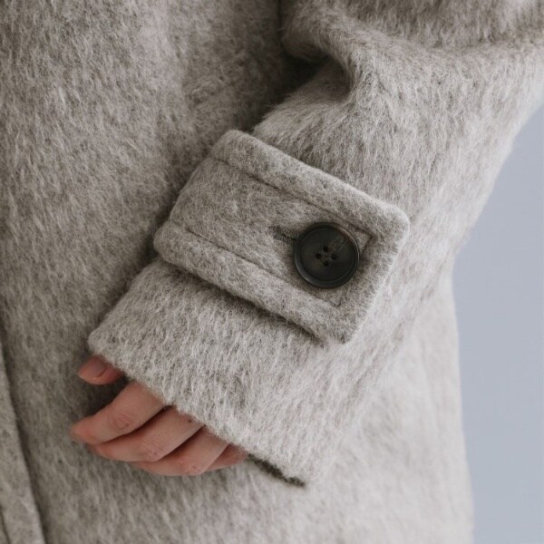 オペークドットクリップ（OPAQUE．CLIP）/【es】《Mapel／マペル》シャギーミドルコート