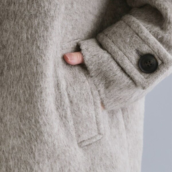 オペークドットクリップ（OPAQUE．CLIP）/【es】《Mapel／マペル》シャギーミドルコート