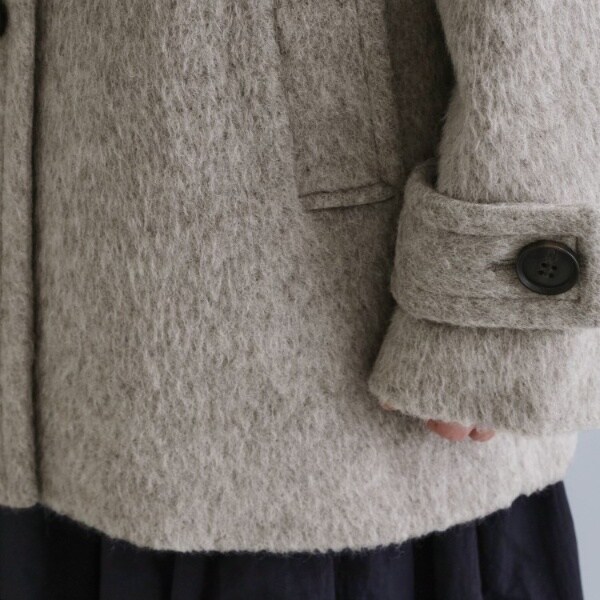 オペークドットクリップ（OPAQUE．CLIP）/【es】《Mapel／マペル》シャギーミドルコート