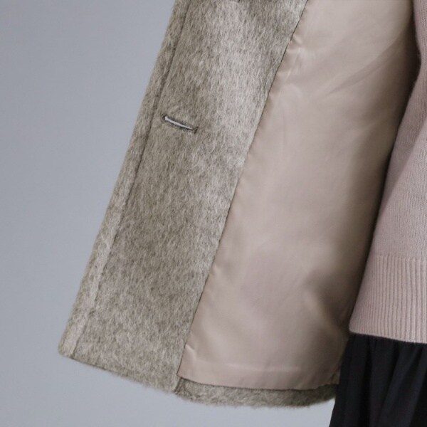 オペークドットクリップ（OPAQUE．CLIP）/【es】《Mapel／マペル》シャギーミドルコート