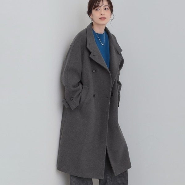 シューラルー（SHOOLARUE）/【S−LL】大人のきれいめスタイルに ウール調スタンドロングコート