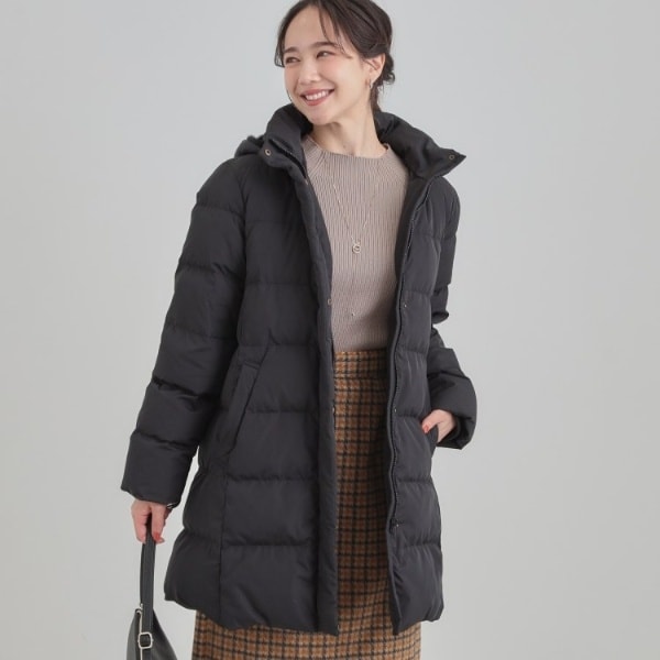 シューラルー（SHOOLARUE）/【洗濯機可撥水】フェイクファーフード ロングダウン