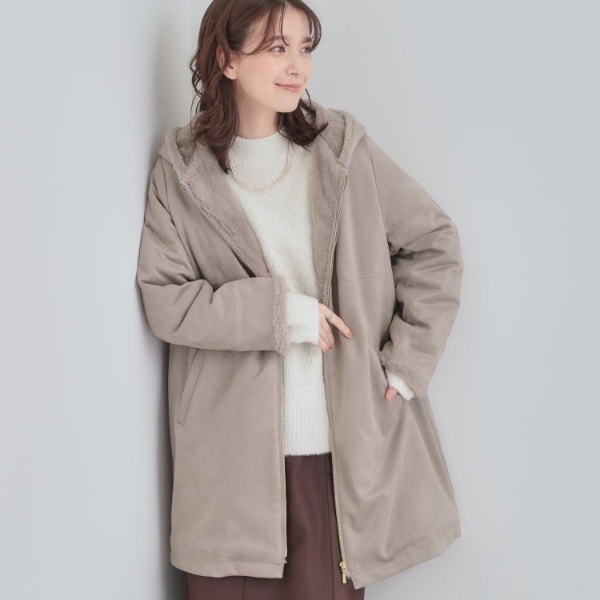 シューラルー（SHOOLARUE）/【S−LL】マットな色味が大人な雰囲気 スエード調フードコート