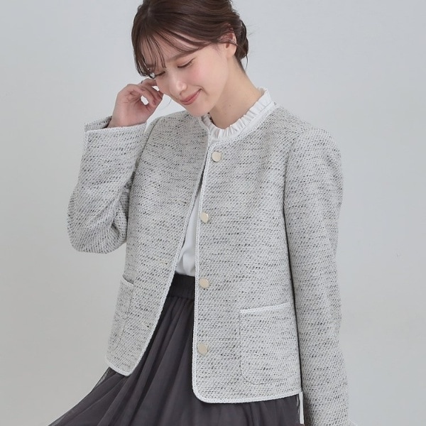 シューラルー（SHOOLARUE）/柔らかく軽い ライトツイードジャケット