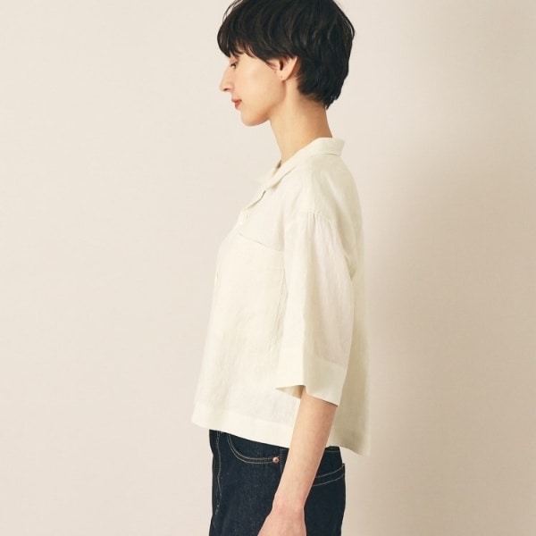 ル グラジック le glazik オープン カラー シャツ IVORY LE GLAZIK | LRC OPEN COLLAR SHIRT (ivory) size 36 ル
