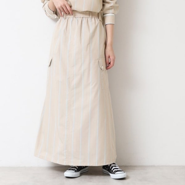 デッサン（Dessin）/【洗える・ウエストゴム】スピンドル付ストライプスカート（S〜L）の通販は