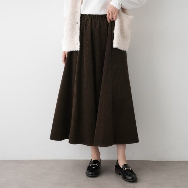 デッサン（Dessin）/【洗える】コーデュロイフレアスカート