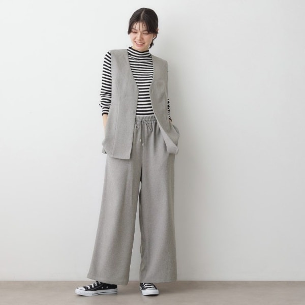デッサン（Dessin）/【2点セットウエストゴム洗える】ツイストクロスセットアップ