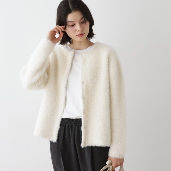 デッサン（Dessin）/【洗える】シャギーカーディガン