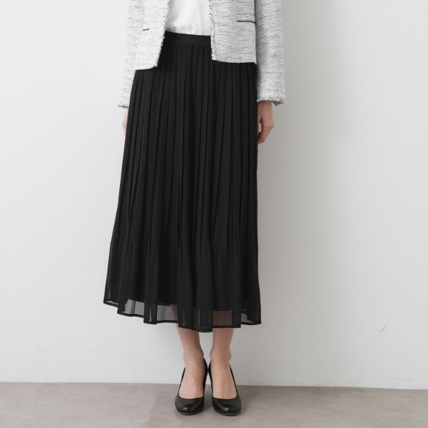 デッサン（Dessin）/【入卒／セレモニー／ウエストゴム／洗える】シフォンプリーツスカート