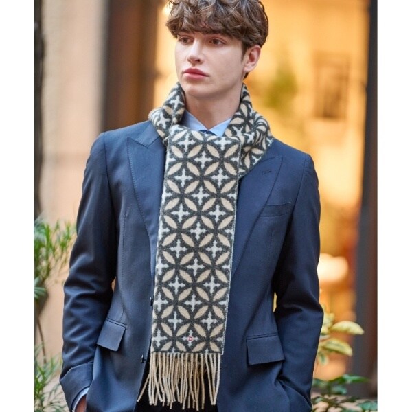 MOSCHINOモスキーノレオパード柄の襟巻きマフラー