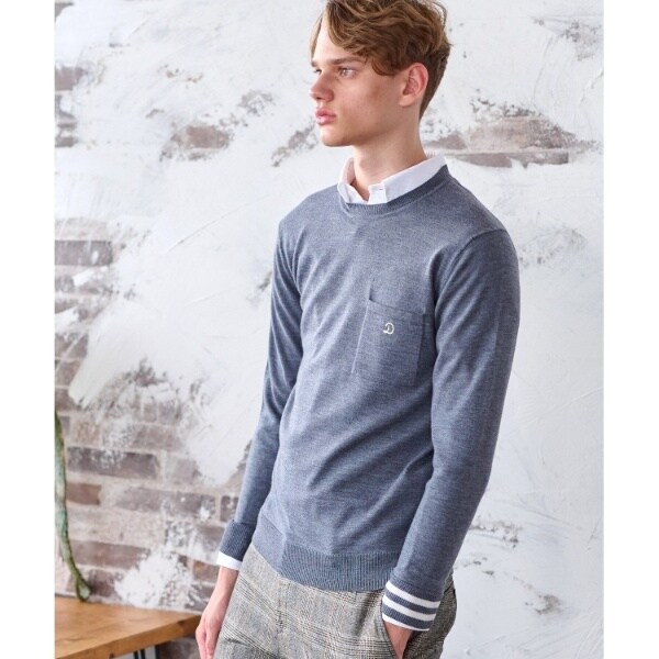 L.L.Bean オリーブグリーン トートバッグ ドレステリア（DRESSTERIOR）/ファインメリノ クルーネックニット