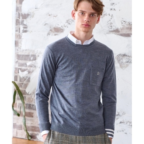 L.L.Bean オリーブグリーン トートバッグ ドレステリア（DRESSTERIOR）/ファインメリノ クルーネックニット