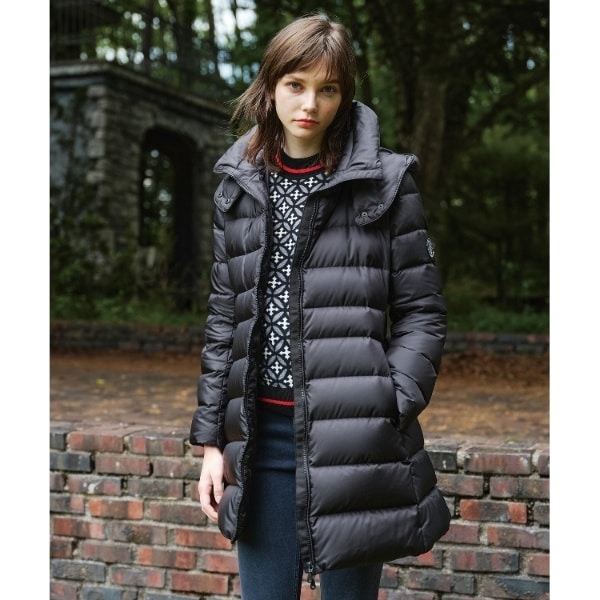 新品】HUMAN WOMAN ウールコートダウンライナー付フード取り外し可