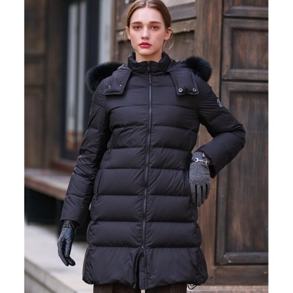 DRESSTERIORドレステリア　ダウンコート 黒 セール】【CLASSY.12月号掲載/フード＆ファー取り外し可】ブルーFOX