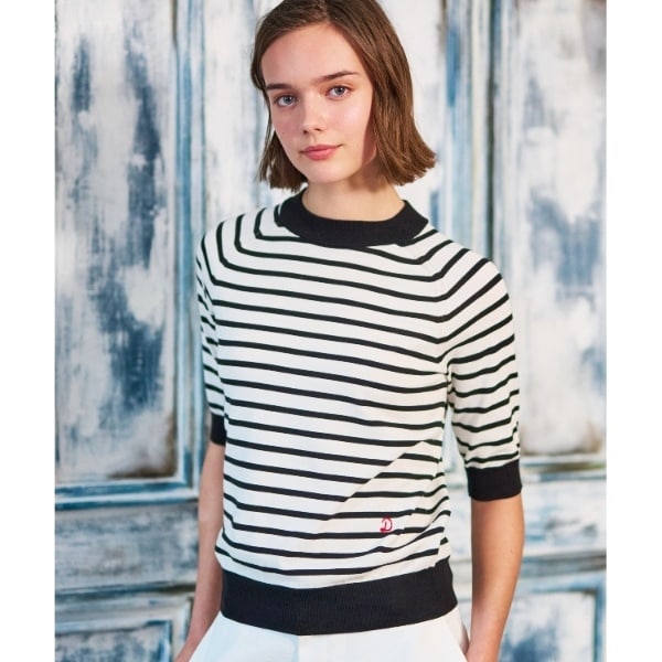 ドレステリア（DRESSTERIOR）/【洗える】マルチボーダーハーフスリーブニット