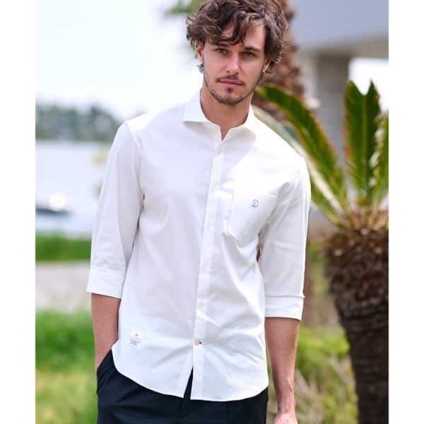 ドレステリア（DRESSTERIOR）/リネン混スリークオーターシャツ