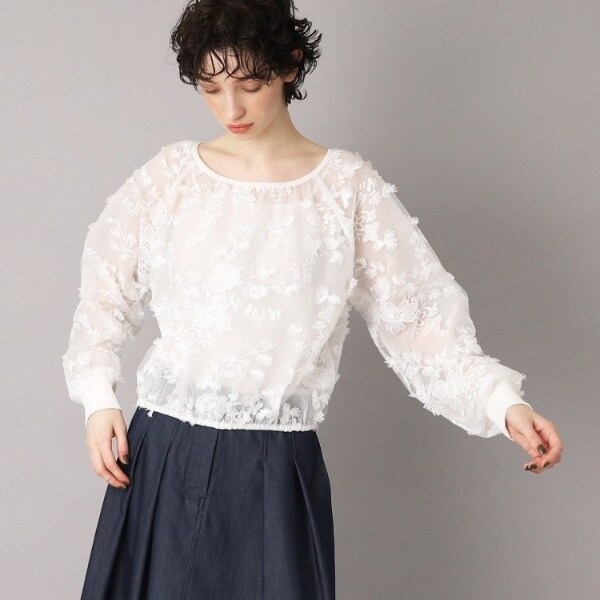 ドレステリア(プロヴォーク）別注　チュールブラウス　新品未使用　00サイズ ドレステリア（DRESSTERIOR）/PROVOKE（プロヴォ?ク）【別注