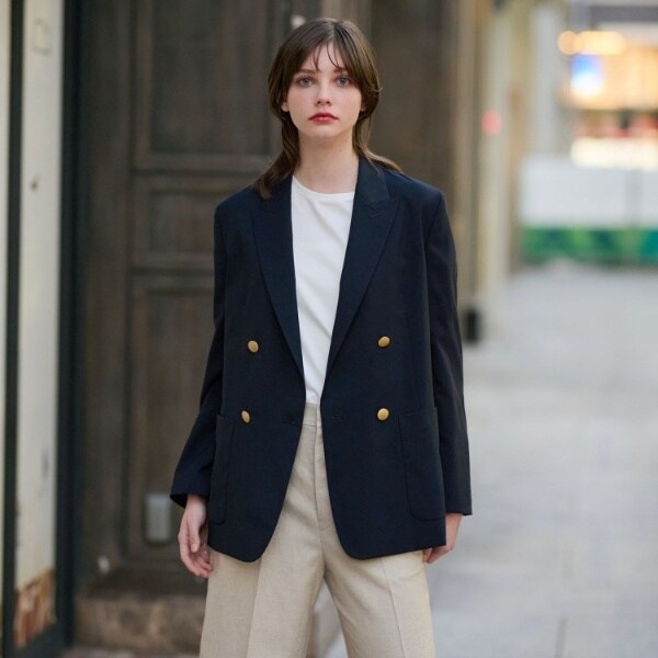 ドレステリア DRESSTERIOR ダブルブレストネイビーブレザー ジャケット