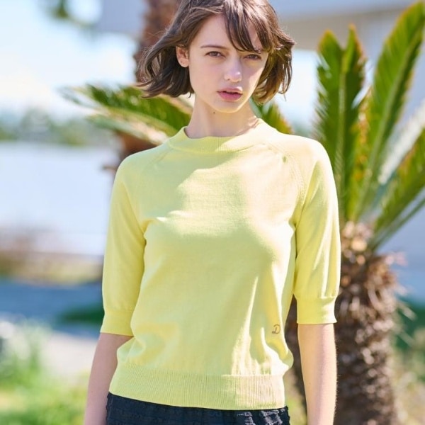 ドレステリア（DRESSTERIOR）/【定番洗える】コットンシルク混ハーフスリーブ