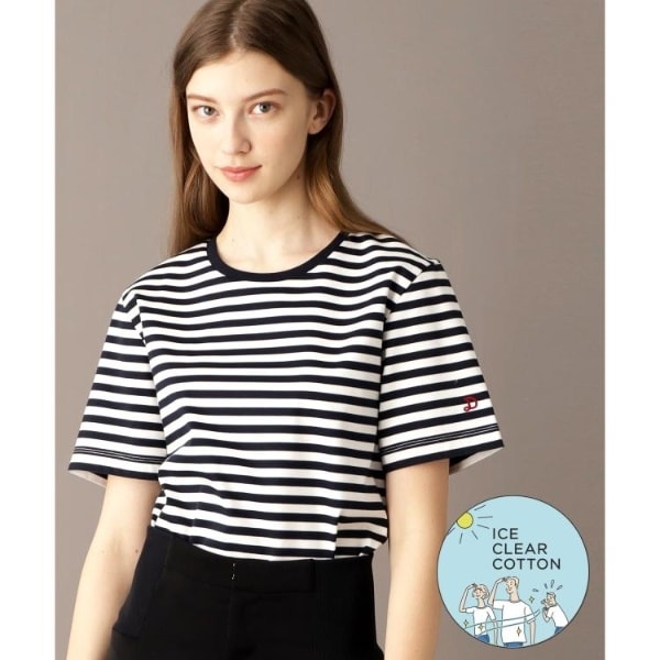ドレステリア（DRESSTERIOR）/【接触冷感抗菌防臭消臭】アイスクリアコットンボーダーTシャツ