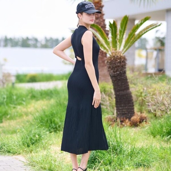 ドレステリア（DRESSTERIOR）/【洗える】リブニットフレアドレス