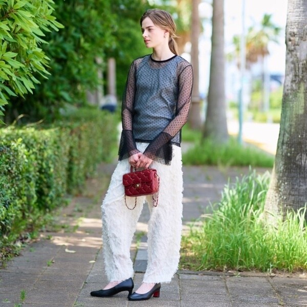 ドレステリア（DRESSTERIOR）/【洗えるシアー素材】シアードットベル