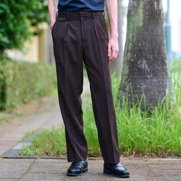 ドレステリア（DRESSTERIOR）/【セットアップ可】ブラウンツイル ツータックパンツ