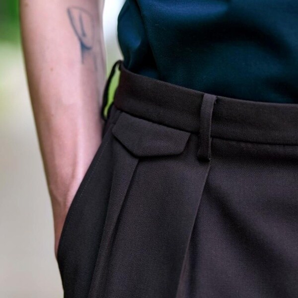 ドレステリア（DRESSTERIOR）/【セットアップ可】ブラウンツイル ツータックパンツ_9
