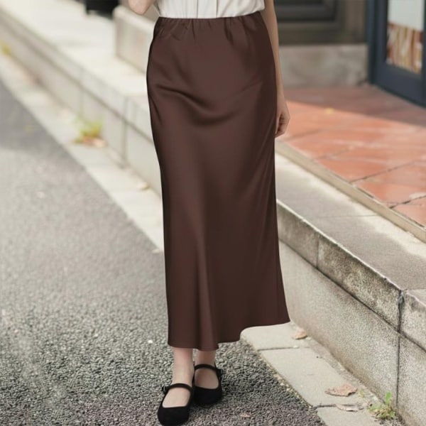 ドレステリア（DRESSTERIOR）/ストレッチヴィンテージサテンナロースカート
