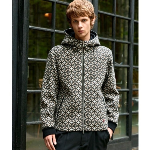 ドレステリア（DRESSTERIOR）/オーバーラップサークル ウールジャカードパーカー