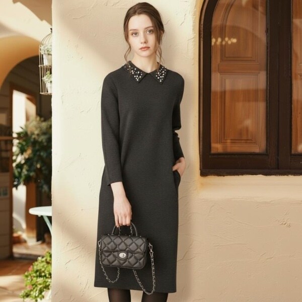 ドレステリア（DRESSTERIOR）/ビジューカラーニットワンピース